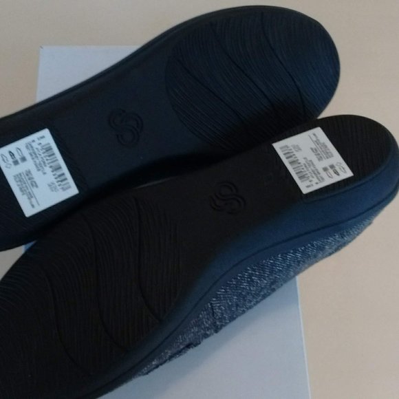 Clarks Cloudsteppers Ladies AYLA Loafer Tweed Shoes, Womens Dark Grey 6M US - Picture 3 of 5